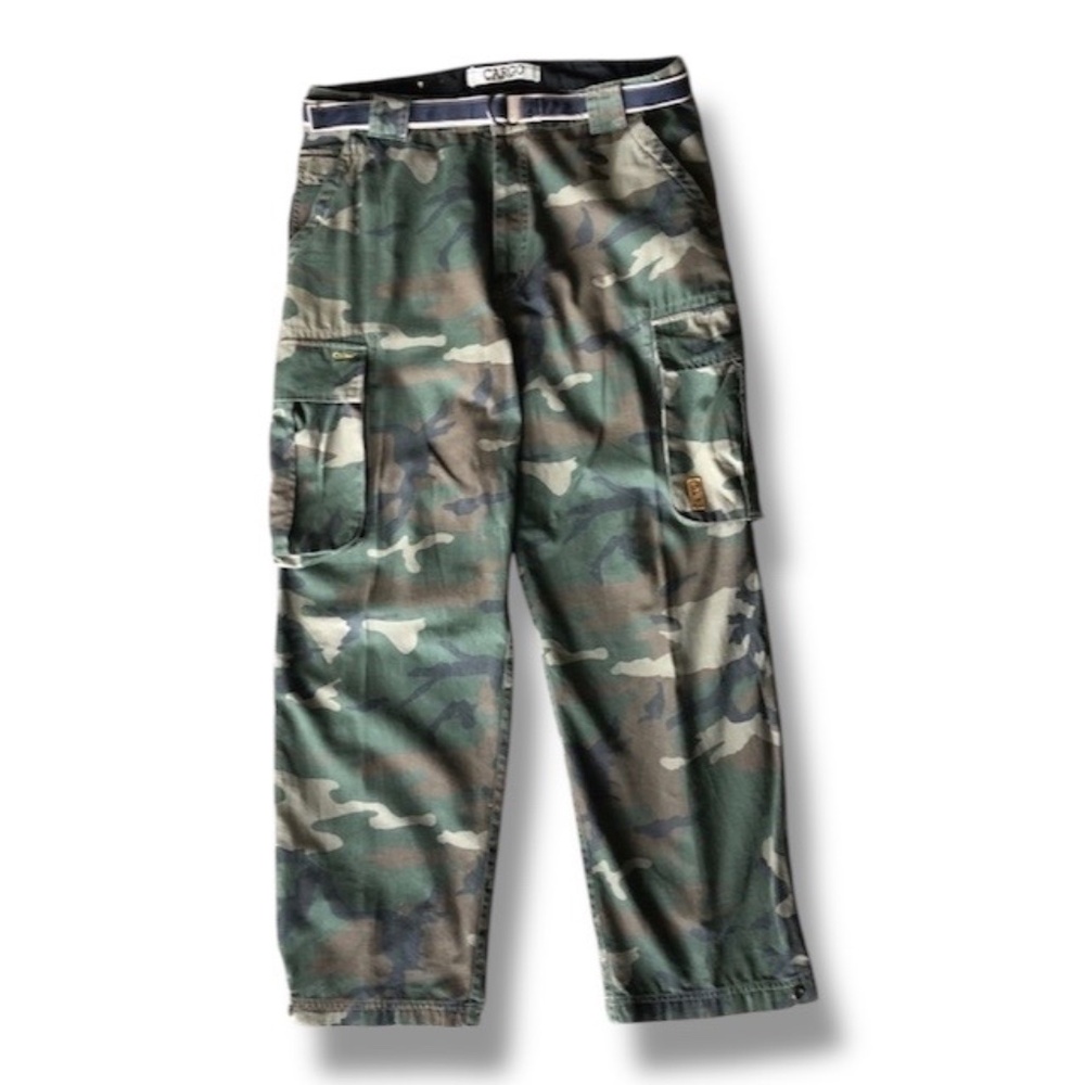 Cargo Green, Tan, And Brown Camouflage Pants Size 38X32